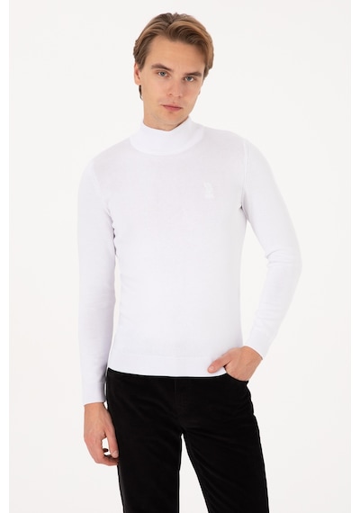 U.S. Polo Assn. Erkek Beyaz Basic Kazak 50307783-VR013