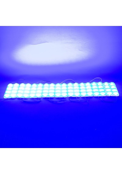 12v Modul Lamba 8-ledli Camlı Kablolu Mavi 100 47 Mm