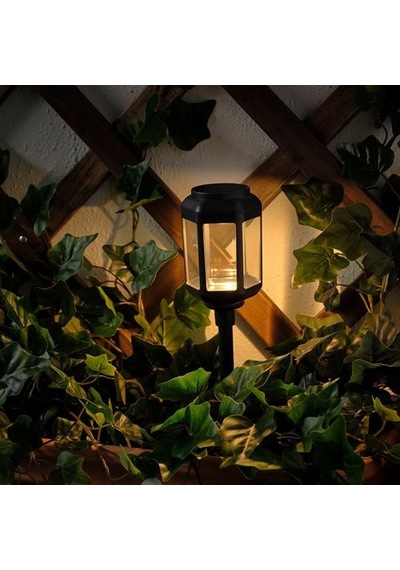 Ikea Solvınden Led'li Güneş Enerjili Aydınlatma, Şeffaf Siyah, 41 Cm