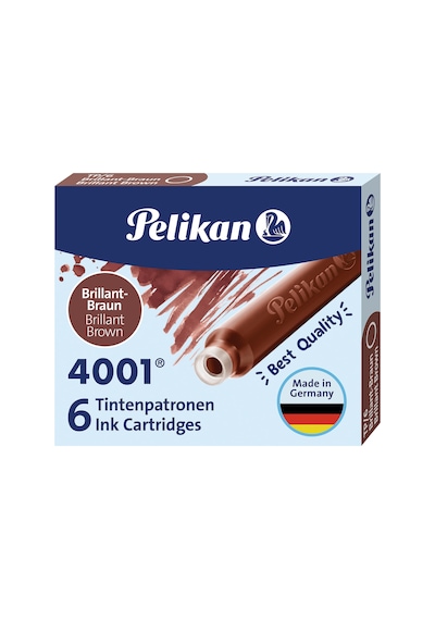 Pelikan Kartuş Serisi Tp6x Dolma Kalem Kartuşu Kahverengi ---