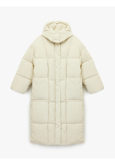 Koton Çıkarılabilir Kapüşonlu Uzun Kollu Fermuarlı Su İtici Oversize Anorak Uzun Şişme Mont Ekru 6wak00152ew Ekru Koton Çıkarılabilir Kapüşonlu Uzun Kollu Fermuarlı Su İtici Oversize Anorak Uzun Şişme Mont Ekru 6wak00152ew Ekru