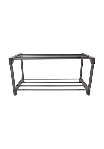 Teno Çok Amaçlı Raf - 4 Katlı Metal Ayakkabılık - Organizer - Kitaplık - Çiçeklik Siyah