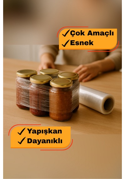 Palet Streç Film 50 Cm 300 Metre 17 Mikron Eşya Sarma Paketleme Taşınma Nakliyat Ambalajı