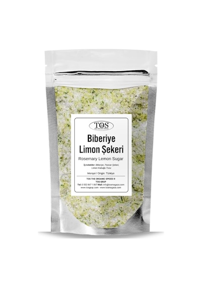 Tos The Organic Spices Biberiye Limon Şekeri 250 G Rosemary Lemon Sugar