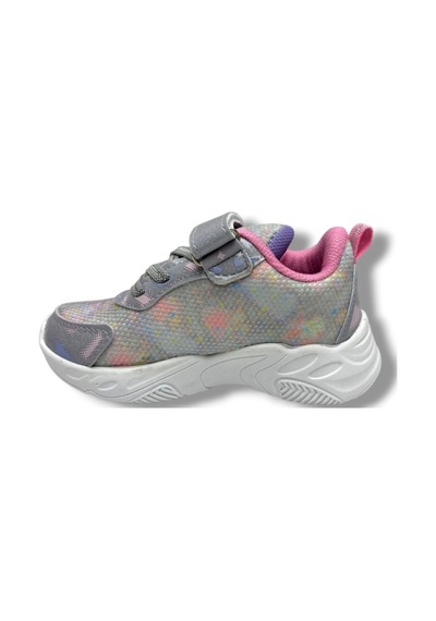 Cakgo Kuromi 724-26 Anorak Parlak Deri Anatomik Kız Çocuk Sneaker Gri Pembe 26-30 Gri