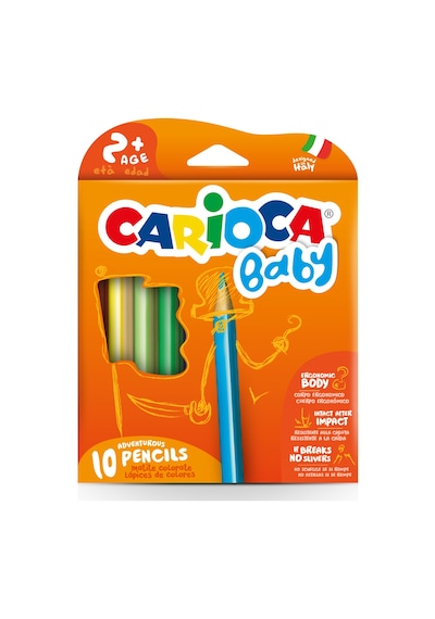 Carioca Baby Jumbo Üçgen Bebek Kuru Boya Kalemi 10'lu