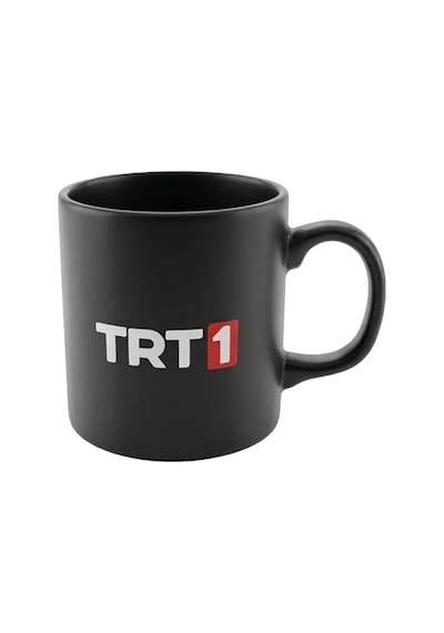 Trt1 Logolu Siyah Kupa Beyaz - Çok Renkli