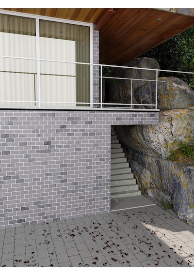 Tuqco Doğaltaş 5 X 10 Muğla B. -Gümüş Brick Eskitme Mermer Mozaik