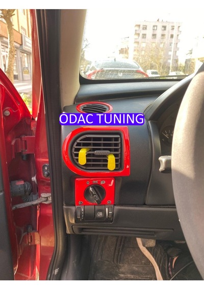 Opel Corsa C Combo Full Set Kırmızı Renk Konsol Torpido Kaplama