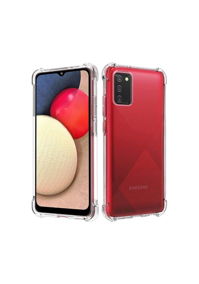 Samsung Uyumlu Galaxy M02S Şeffaf Airbag Köşe Korumalı Antishock Silikon Kılıf