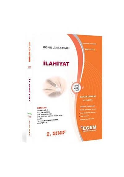 Aöf 2. Sınıf İlahiyat Bahar Konu Anlatımlı Soru Bankası Seti