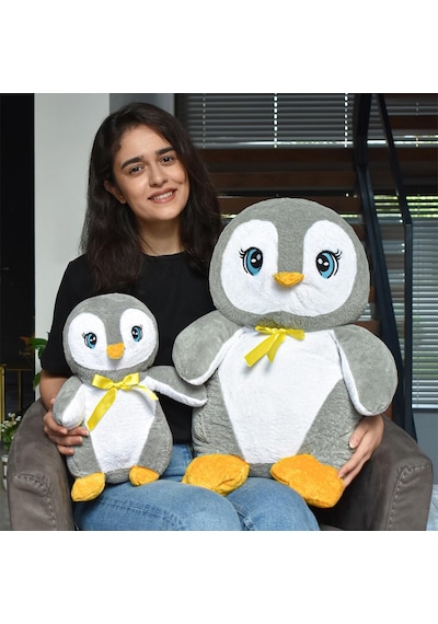 Penguen Pelüş Büyük Gri