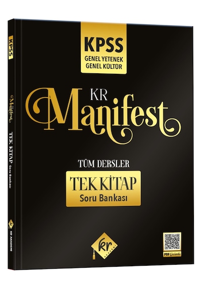 KPSS Genel Yetenek Genel Kültür Manifest Tüm Dersler Tek Kitap Soru Bankası KR Akademi Yayınları
