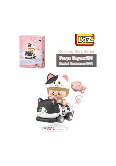 Mey İthalat Lz-4303 Holstein Cat Sallanma Sürüşü 190 Parça Block Oyuncak