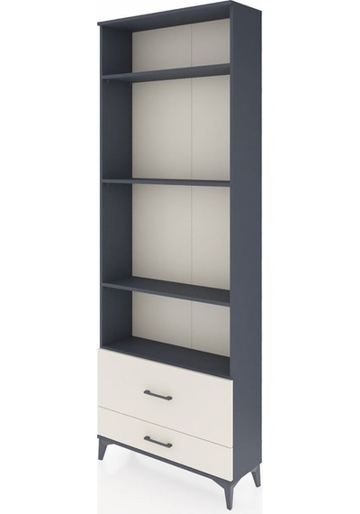 Arges Dolap 4 Raflı 2 Çekmeceli 88x30x243 Antrasit-aytaşı Antrasit