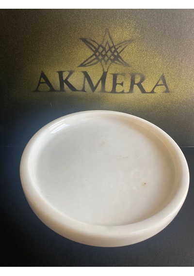 Mermer Ayaklı Sunum Standı Beyaz
