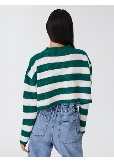 Loose Fit Kadın Kazak Yeşil