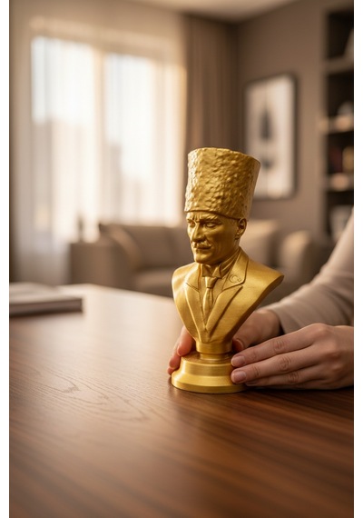 Atatürk Büstü Figürlü Mini Biblo