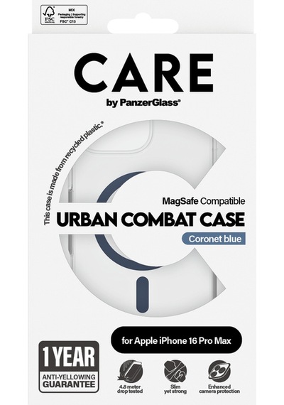 Apple Uyumlu iPhone 16 Pro Max Magsafe  Urban Combat Şeffaf-mavi Telefon Kılıfı Şeffaf