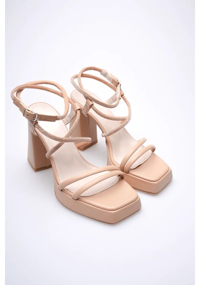 Trendella Kadın Nude Topuklu Sandalet Tr12my02d Yeşil