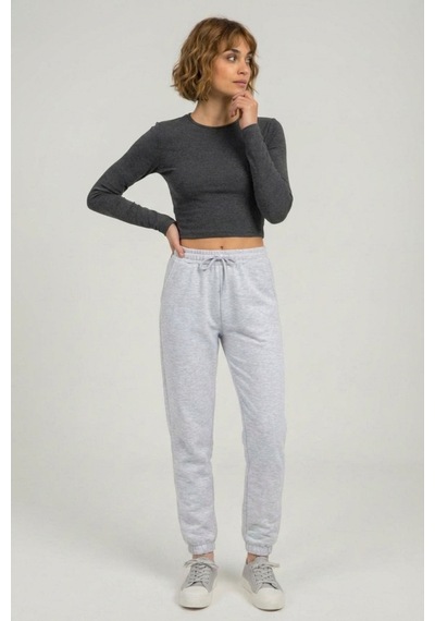 Defys Kadın Lastikli Paça Cepli Regular Fit Jogger Eşofman Altı Gri Melanj - 503972692 GRİ MELANJ Defys Kadın Lastikli Paça Cepli Regular Fit Jogger Eşofman Altı Gri Melanj - 503972692 GRİ MELANJ