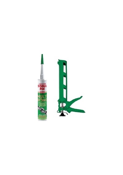 Somafixbeyaz Multibond Hibrid Sıvı Çivi Korniş Seramik Extra Kuvvetli Yapıştırıcısı Ve Silikon Tabancası Seti Beyaz