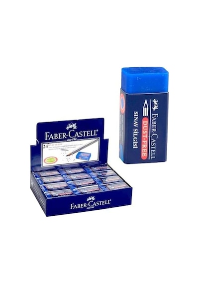 Faber Castell 24'lü Sınav Silgisi Mavi