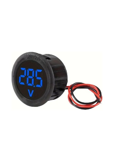 Dijital Voltmetre Dc4-100v Mavi Araç Karavan Motorsiklet Yat Tekne