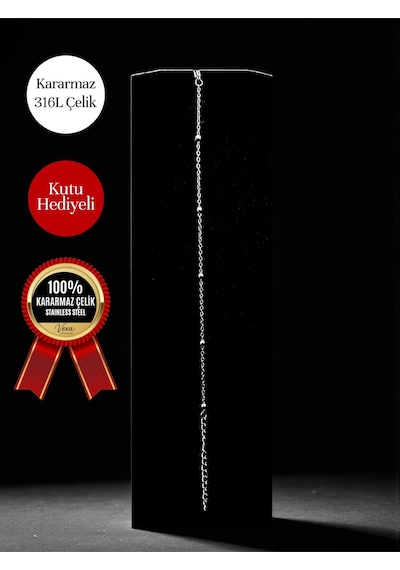 Nexus Model İthal Premium 316l Çelik Zincir Bileklik Kutulu Hediyelik Gümüş