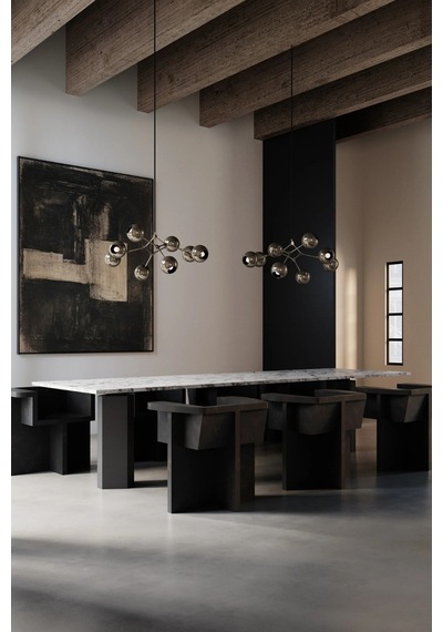 101 Copenhagen Drop Chandelier Globe Mini 5m Ayarlanabilir, Metal Küre Dekoratif Tasarım Avize Krom