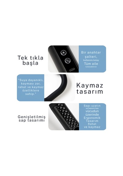 U-bükümlü Lcd Ekranlı Profesyonel Masaj Aleti 9 Hız / 9 Mod, 4 Masaj Başlığı Renkli