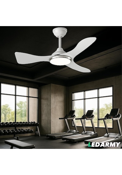Cata Ct-3000 Modern Tavan Vantilatörü Beyaz Led Işıklı Ve Uzaktan Kumandalı Led Sessiz Motor Şık Tasarım 3 Renk