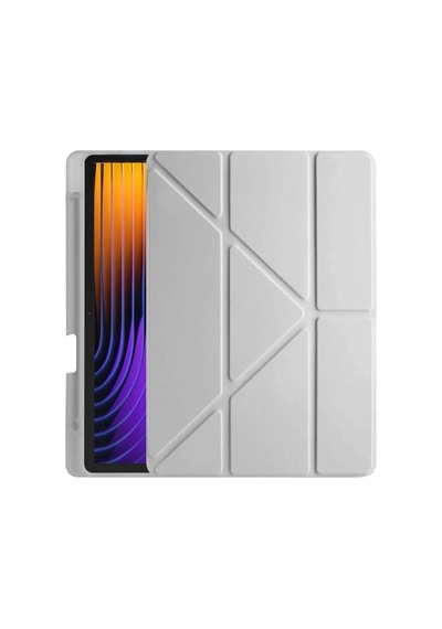 Newface - 658 - Xiaomi Pad 7 Pro Kılıf Kalemlikli Mars Tablet Kılıfı - Csmo-tex - - Gri