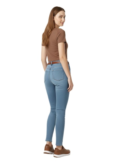 Kadın Yüksek Bel Jeans Dar Paça Pantolon 2248 Bgl-st02900 Mavi