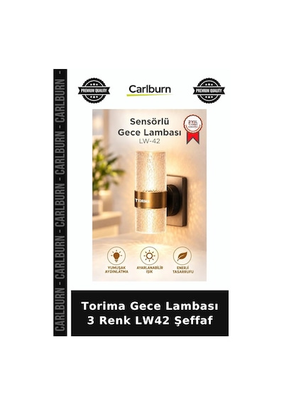 Premium Torima Gece Lambası 3 Renk Lw42 Şeffaf Küçük Lamba Oda Işığı Ev Aydınlatma Diğer