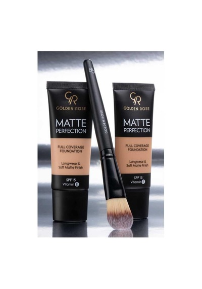 Matte Perfection Foundation - Warm 06 - Yoğun Kapatıcı Mat Fondöten Çok Renkli