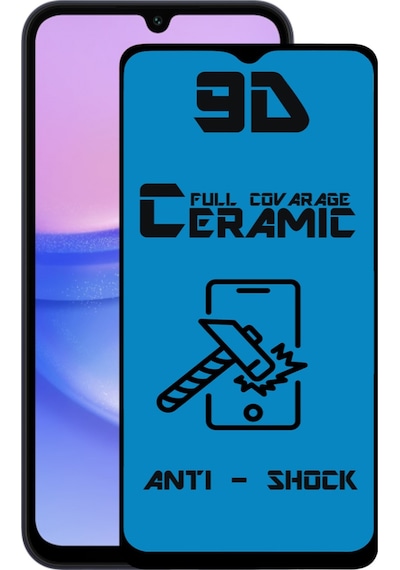 Samsung Galaxy Uyumlu A15 Tam Kaplayan Seramik Nano Esnek Ekran Koruyucu Cam
