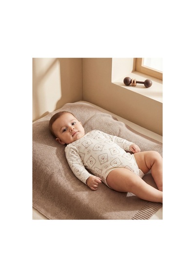 Minory Baby - 4'lü Uzun Kol Bebek Body Seti Ayı Motifli Çok Renkli Çok Renkli