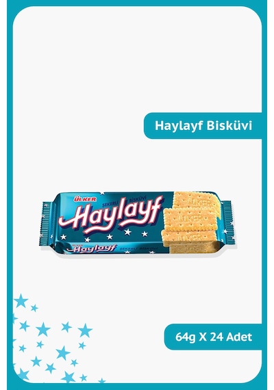Ülker Haylayf Bisküvi 24 x 64 G