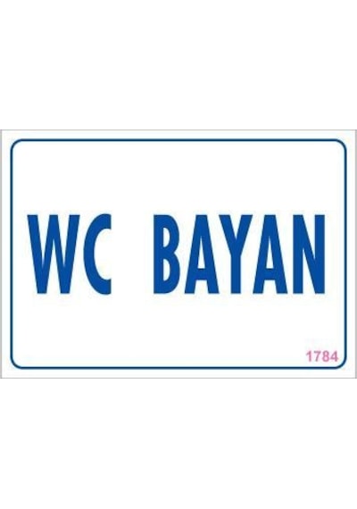 Wc Uyarı Levhası 17,5x25 Kod:1784 Açık Gri