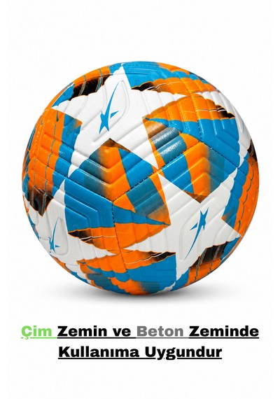 Futbol Topu Şampiyonlar Ligi Premium Renkli Pompa Hediyeli Çok Renkli