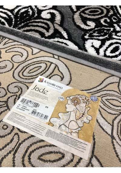 Kaşmir Halı Jade 121X200 Je Z009-02 Gri Siyah Halı !