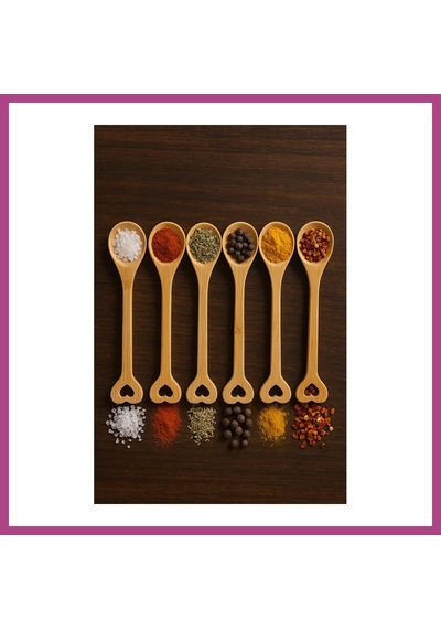 Gees Global Ahşap Baharat Kaşığı Seti 6 Lı 15 Cm Gbzs