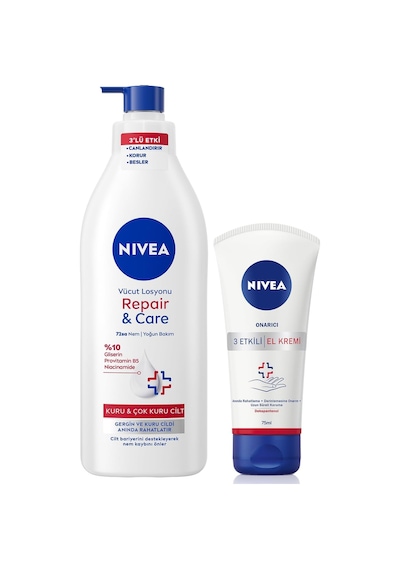 Repair&care Nemlendirici Vücut Losyonu 400ml Ve Q10 Yaşlanma Karşıtı 3 Etkili El Bakım Kremi 75ml
