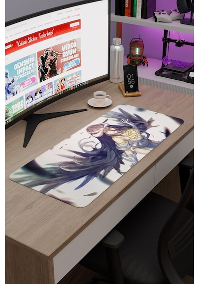 Overlord Kaymaz Dikişli Kauçuk Oyuncu Mousepad V4 - 70x30 Xl Gaming Mouse Pad Fare Altlığı