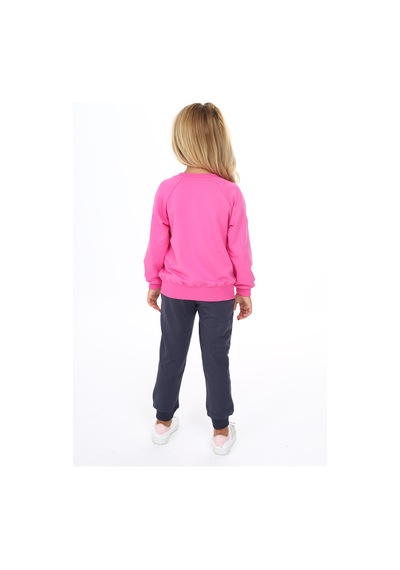 Toontoy Kids Toontoy Kız Çocuk Baskılı Eşofman Takım Açık Fuşya