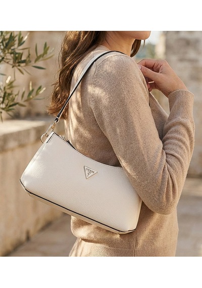 Guess Noelle Kadın Çapraz Askılı Çanta Hwzg9672730 Ekru