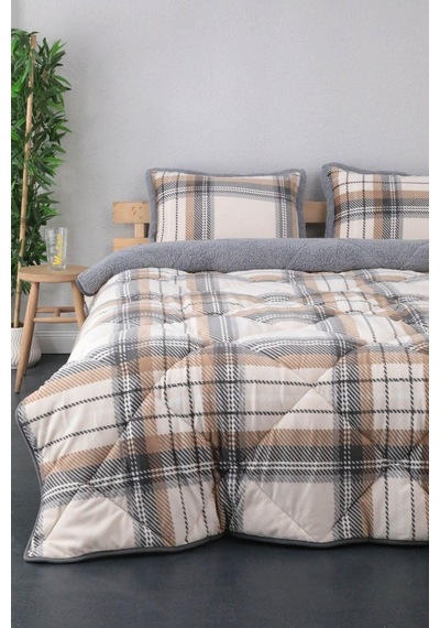 Merinos Comforter Tek Kişilik Yorgan Seti Kahverengi 160x220