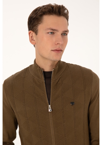 U.s. Polo Assn. Erkek Haki Hırka Triko 50315024-vr027 Hakı