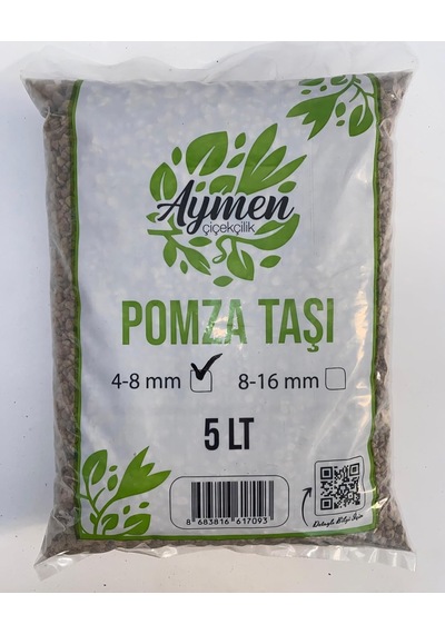 Aymen Çiçekçilik 4-8 Mm Ponza Taşı - Tarım Pomzası 5 Lt Paket - 5 Litre Volkanik Ponza Taşı 1